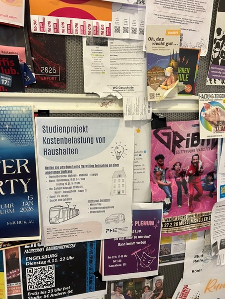 Aushang auf dem Campus Altonaer Straße