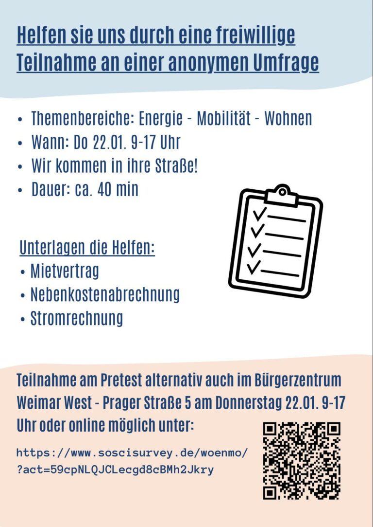 Handzettel für Weimar